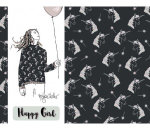 Bio Jersey Lillestoff - Happy Girl Einhorn